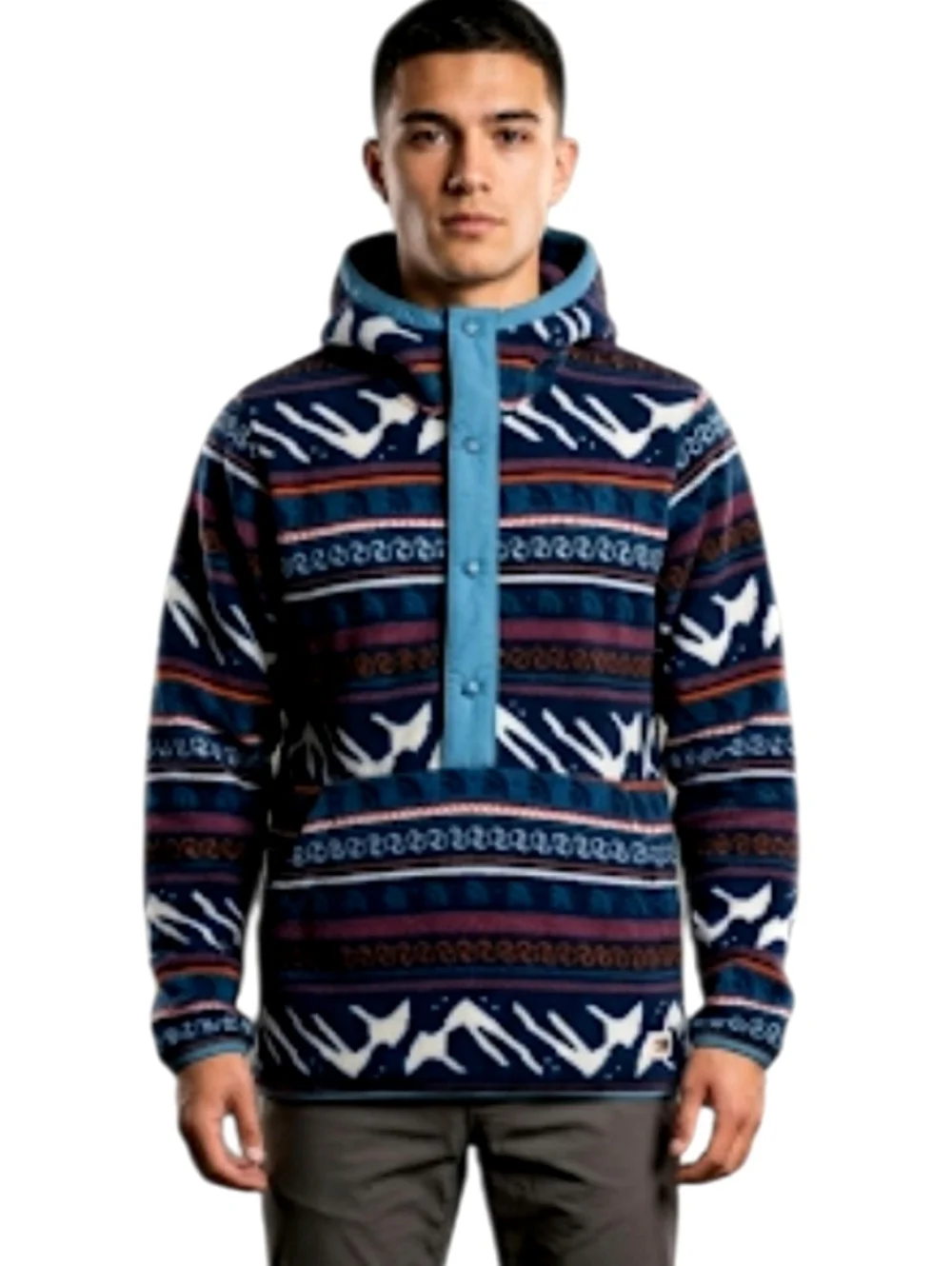 The North Face Printed Campshire Pullover Hoodie Mens Fleece Size Small